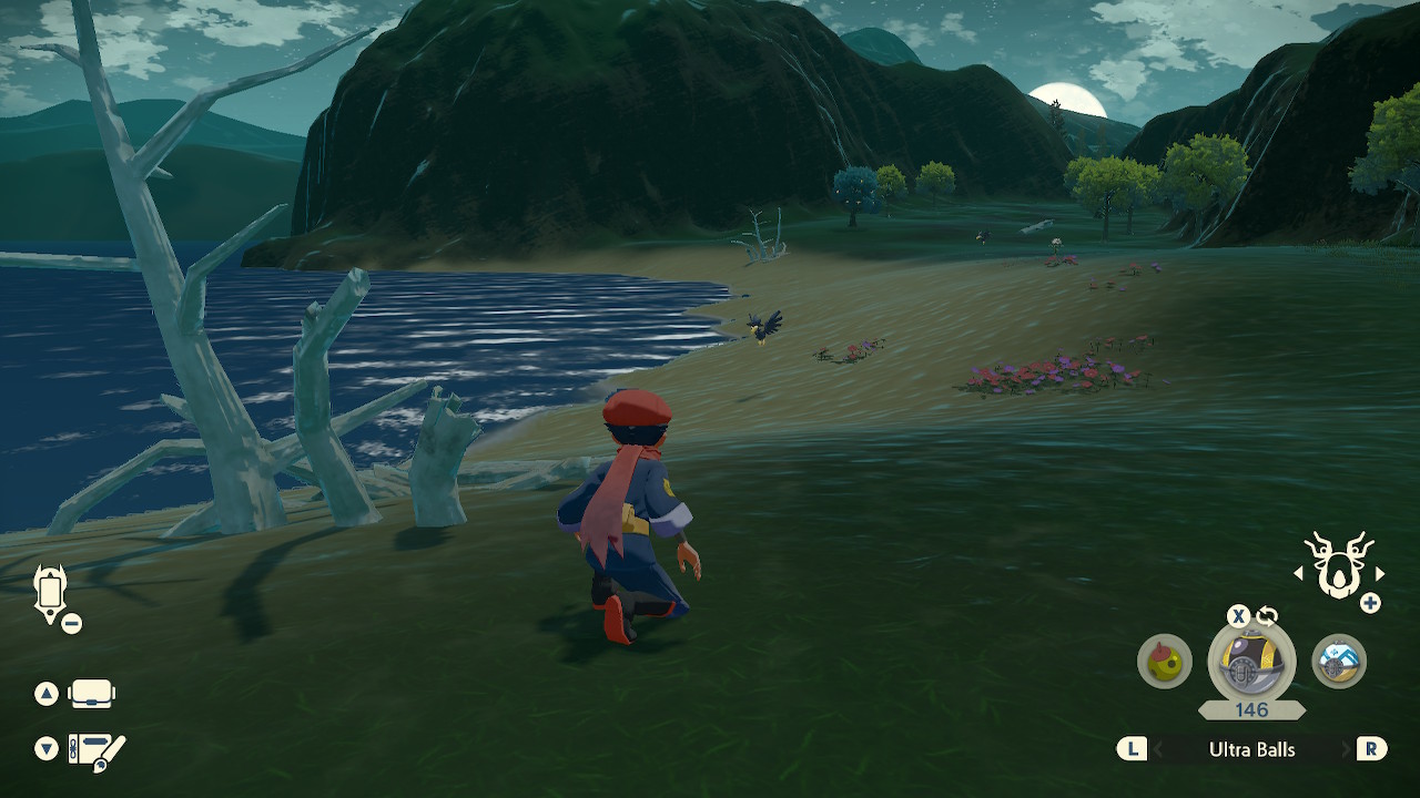 A screenshot that shows Murkrow spawn locations in Pokémon Legends Arceus