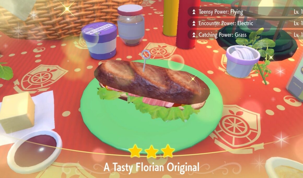 Pokémon Scarlet And Violet Sandwich Recipes Screenshot