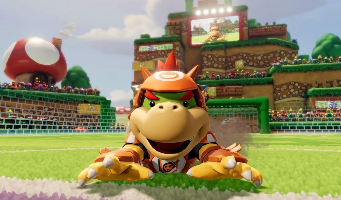 Mario Strikers: Battle League Bowser Jr. Screenshot