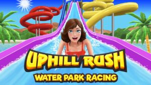 Uphill Rush Water Park Racing Logo