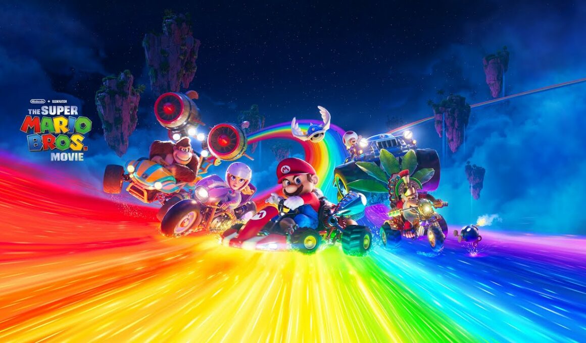 The Super Mario Bros. Movie Rainbow Road Image