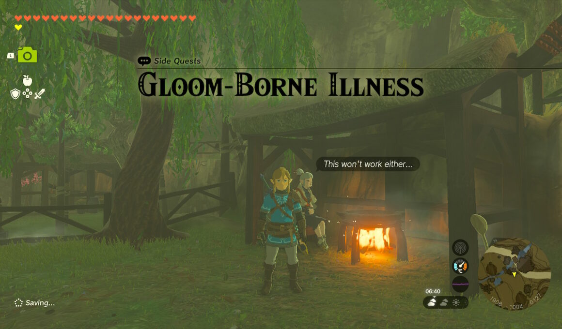 Zelda Tears of the Kingdom Gloom-Borne Illness Screenshot