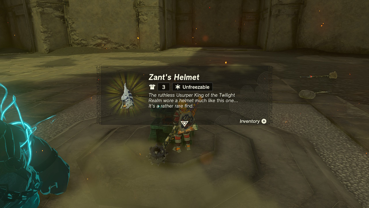 Zelda Tears of the Kingdom Zant's Helmet Screenshot