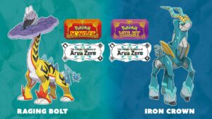 Pokémon Scarlet and Violet Raging Bolt and Iron Crown Image