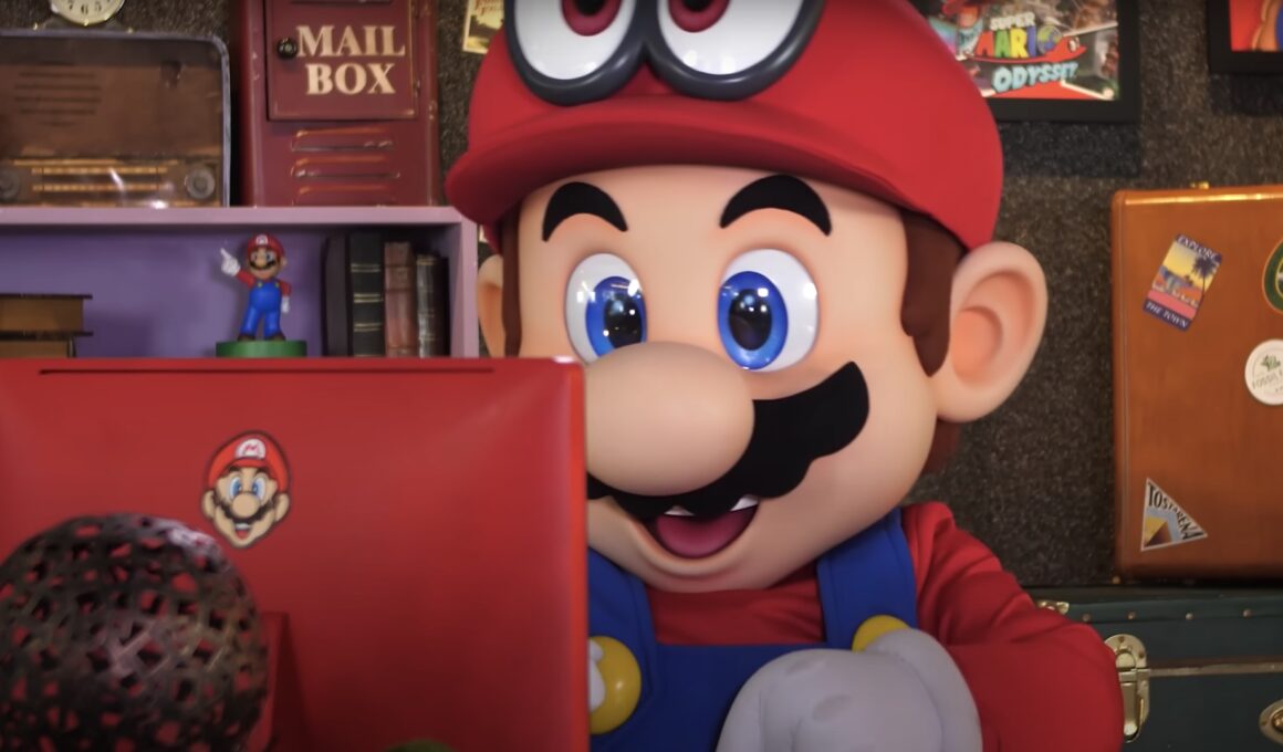 Super Mario Reading Letters Photo