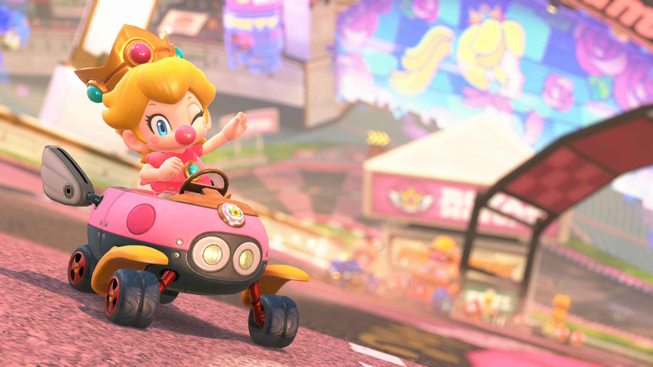 Every Character In Mario Kart World 9 mario kart world baby peach screenshot scaled