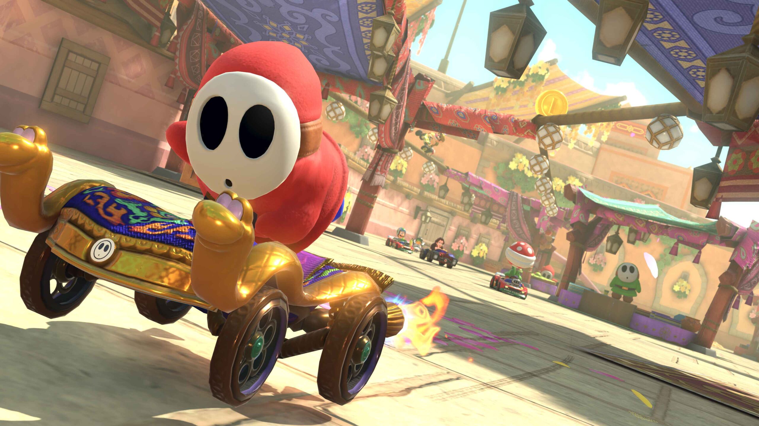 Every Character In Mario Kart World 44 mario kart world shy guy screenshot scaled