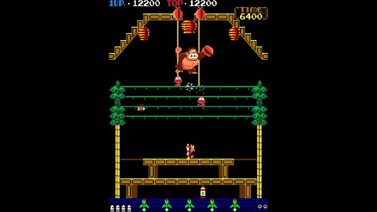 Ranking All the Donkey Kong Games You Can Play On Nintendo Switch 2 9 arcade archives donkey kong 3 screenshot