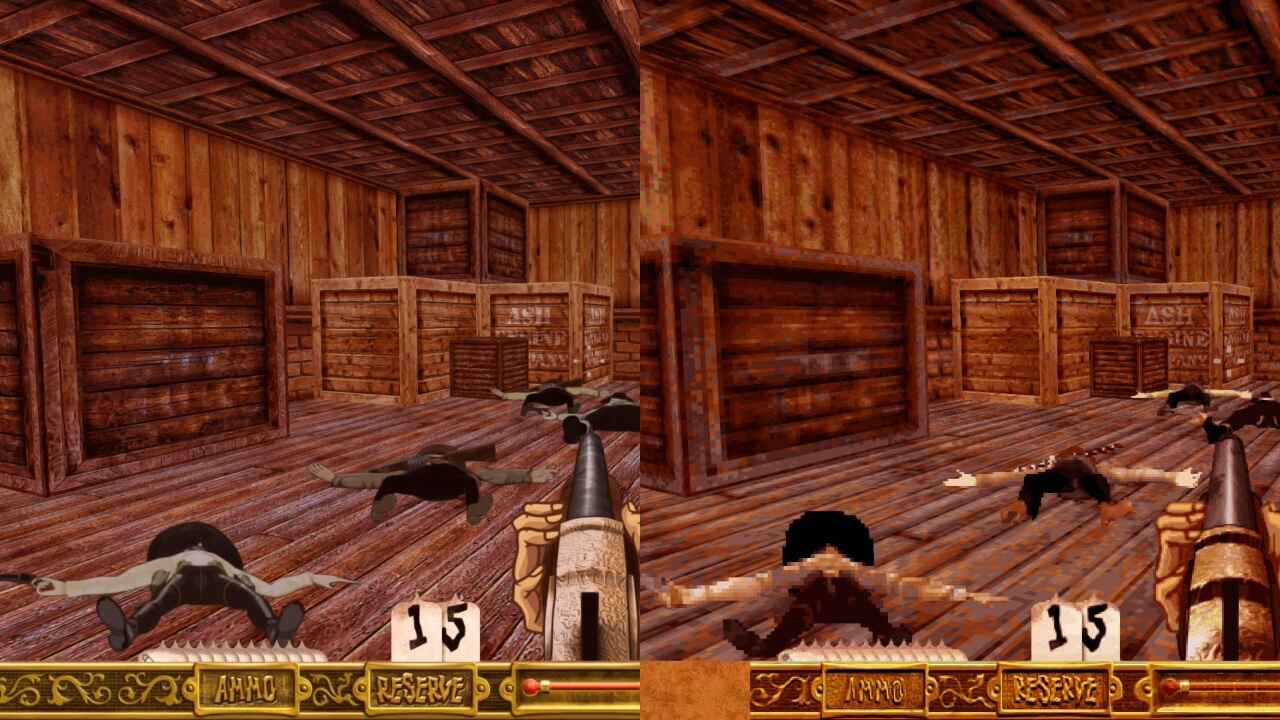 outlaws and handful of missions remaster review old vs new screenshot