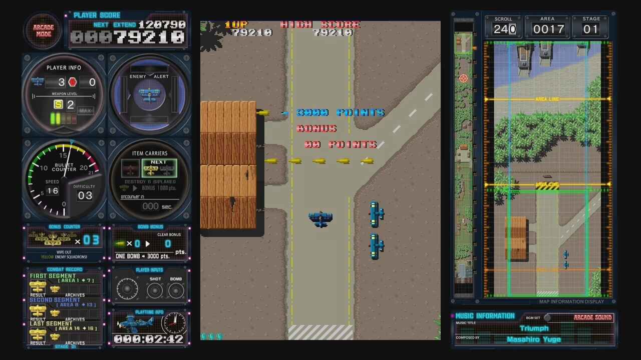 toaplan arcade garage flying fire shark review screenshot 1